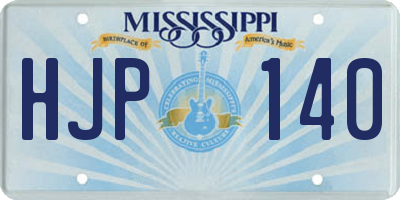 MS license plate HJP140