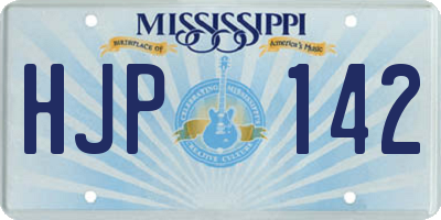 MS license plate HJP142