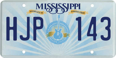 MS license plate HJP143