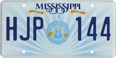 MS license plate HJP144