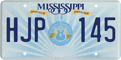 MS license plate HJP145