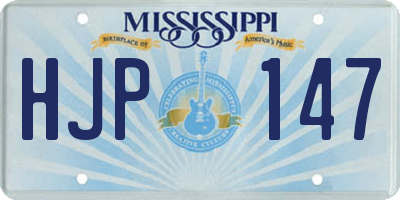 MS license plate HJP147