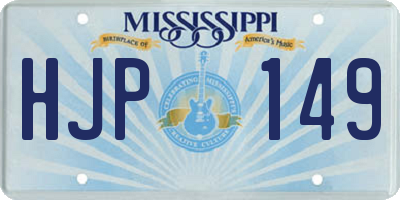 MS license plate HJP149