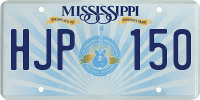 MS license plate HJP150