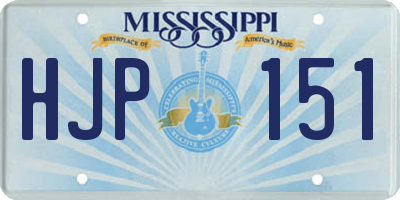 MS license plate HJP151
