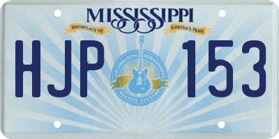 MS license plate HJP153