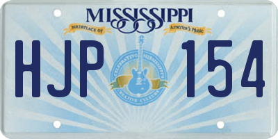 MS license plate HJP154