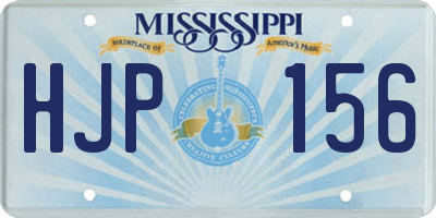 MS license plate HJP156