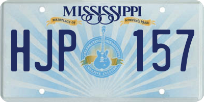 MS license plate HJP157