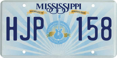 MS license plate HJP158