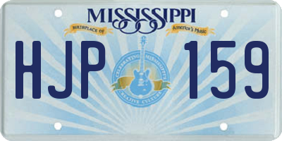 MS license plate HJP159