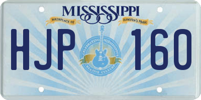 MS license plate HJP160