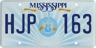 MS license plate HJP163