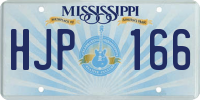 MS license plate HJP166