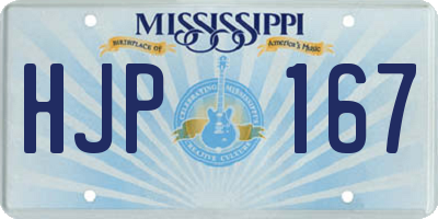 MS license plate HJP167