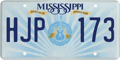 MS license plate HJP173