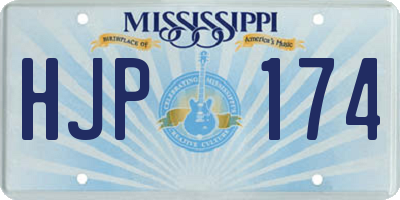MS license plate HJP174