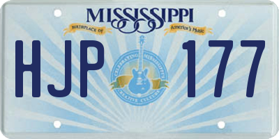 MS license plate HJP177