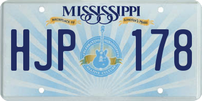 MS license plate HJP178