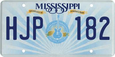 MS license plate HJP182
