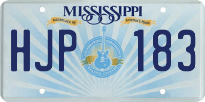 MS license plate HJP183