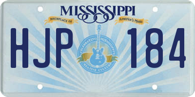 MS license plate HJP184
