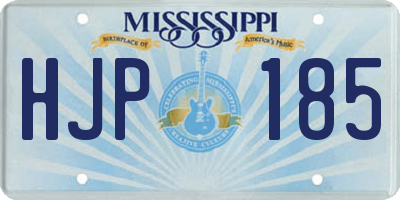 MS license plate HJP185