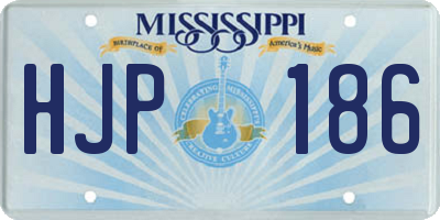 MS license plate HJP186