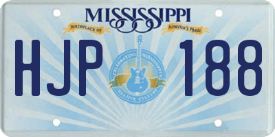MS license plate HJP188