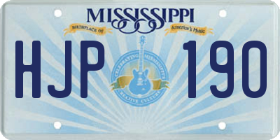 MS license plate HJP190