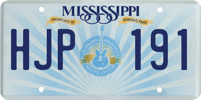 MS license plate HJP191