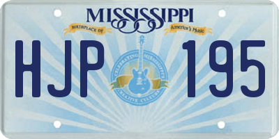 MS license plate HJP195