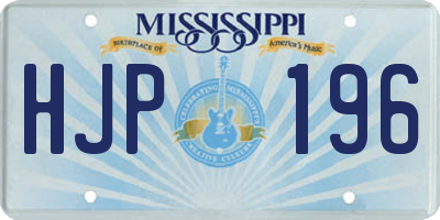 MS license plate HJP196