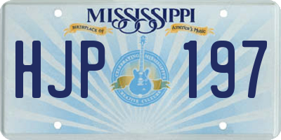 MS license plate HJP197