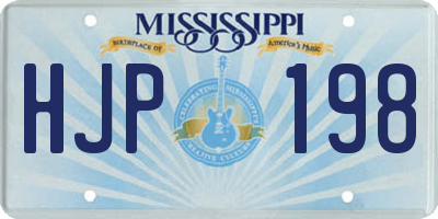 MS license plate HJP198