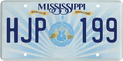 MS license plate HJP199