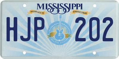 MS license plate HJP202