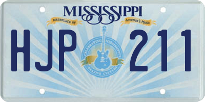 MS license plate HJP211