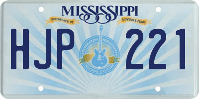 MS license plate HJP221