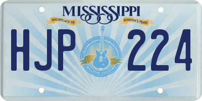 MS license plate HJP224