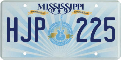 MS license plate HJP225