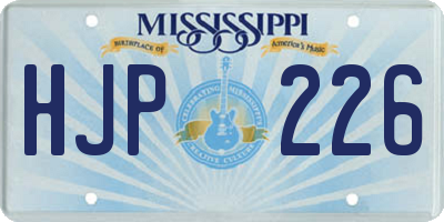 MS license plate HJP226