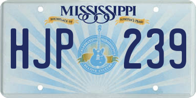 MS license plate HJP239