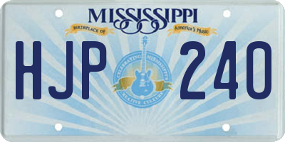 MS license plate HJP240