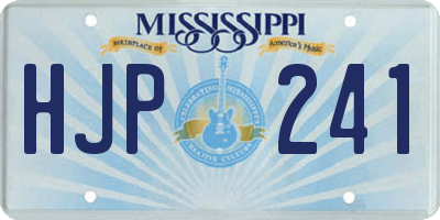 MS license plate HJP241