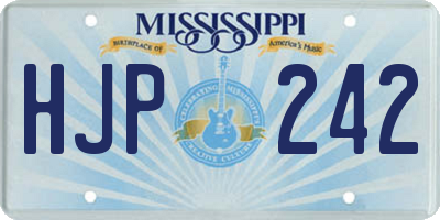 MS license plate HJP242