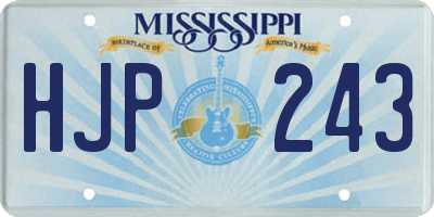 MS license plate HJP243