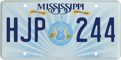 MS license plate HJP244