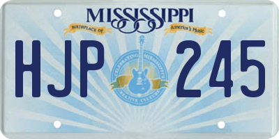 MS license plate HJP245