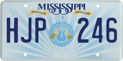 MS license plate HJP246